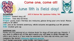 Field Day Schedule